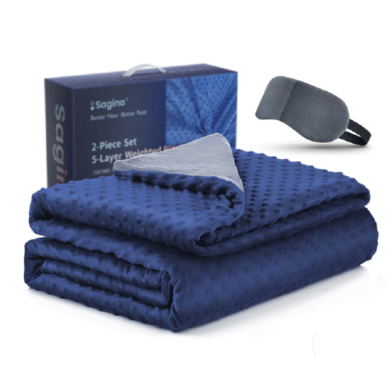 Weighted Cotton Cover Bed Sofa 5-Layer Design Blanket