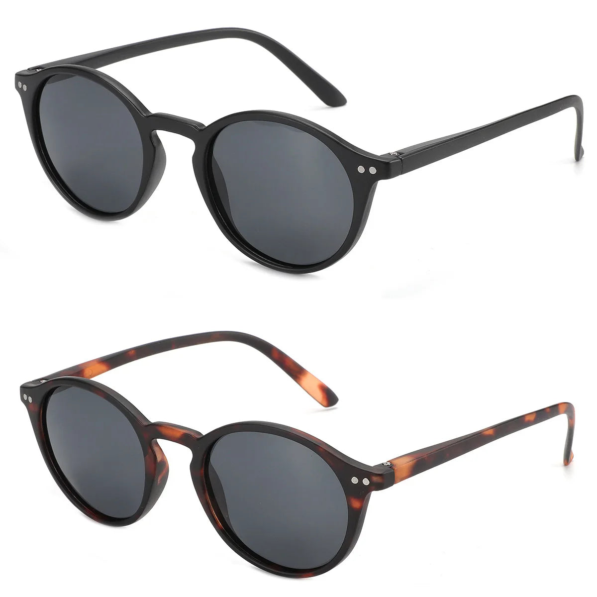Vintage Retro Round Polarized Sunglasses for Men and Women