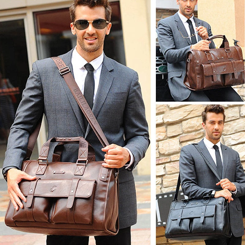 Men's Leather Messenger Bag