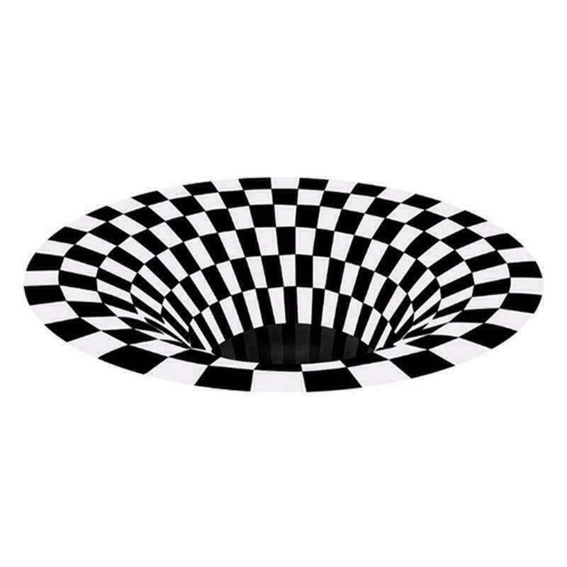 Anti-Slip 3D Illusion Carpet Rugs Decorative