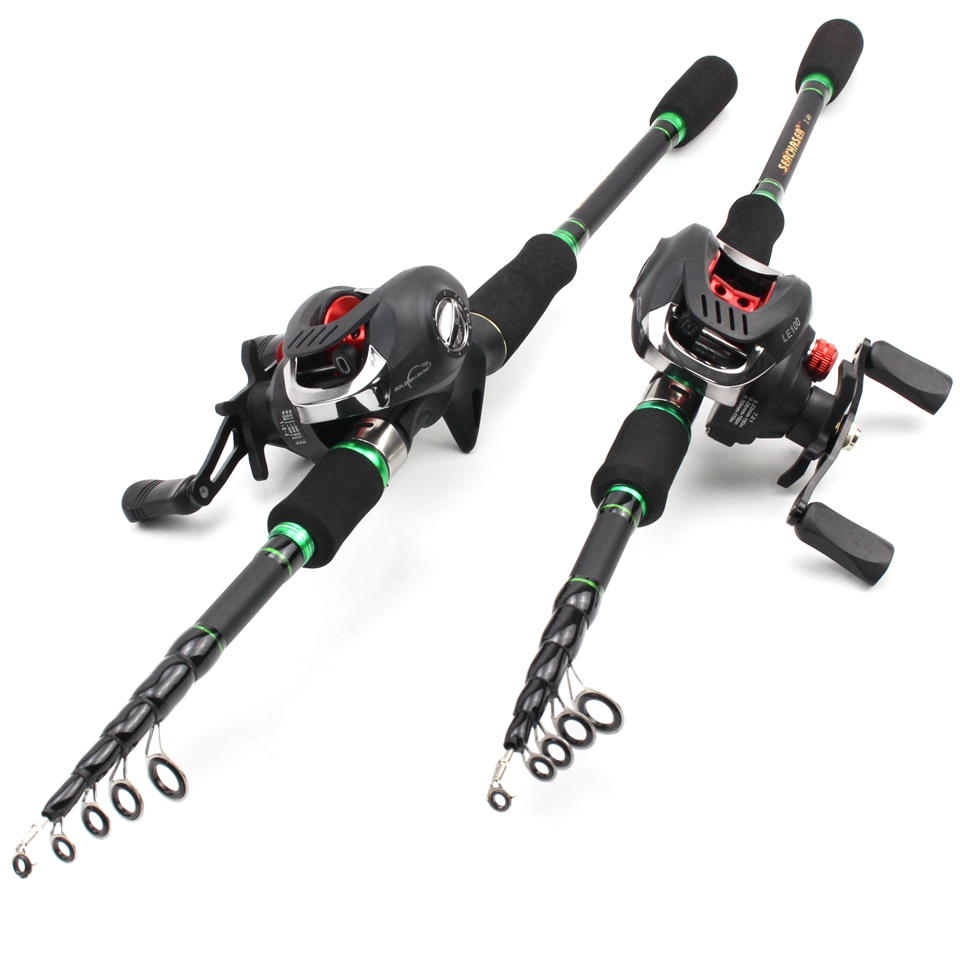 Carbon Lure Fishing Rod with Reel Casting