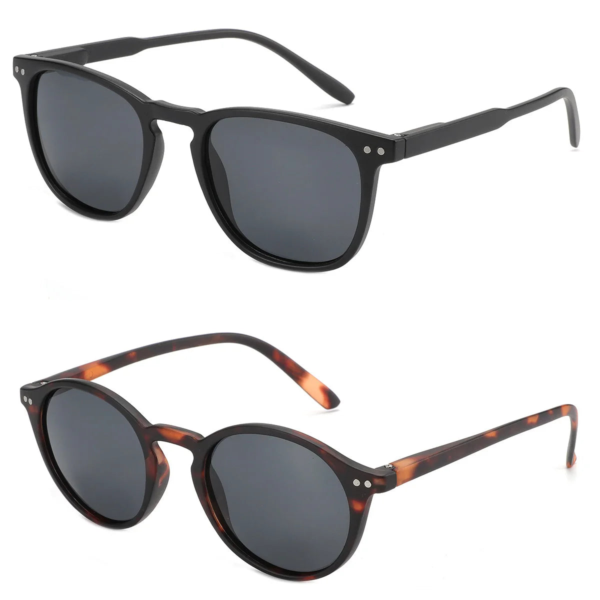 Vintage Retro Round Polarized Sunglasses for Men and Women