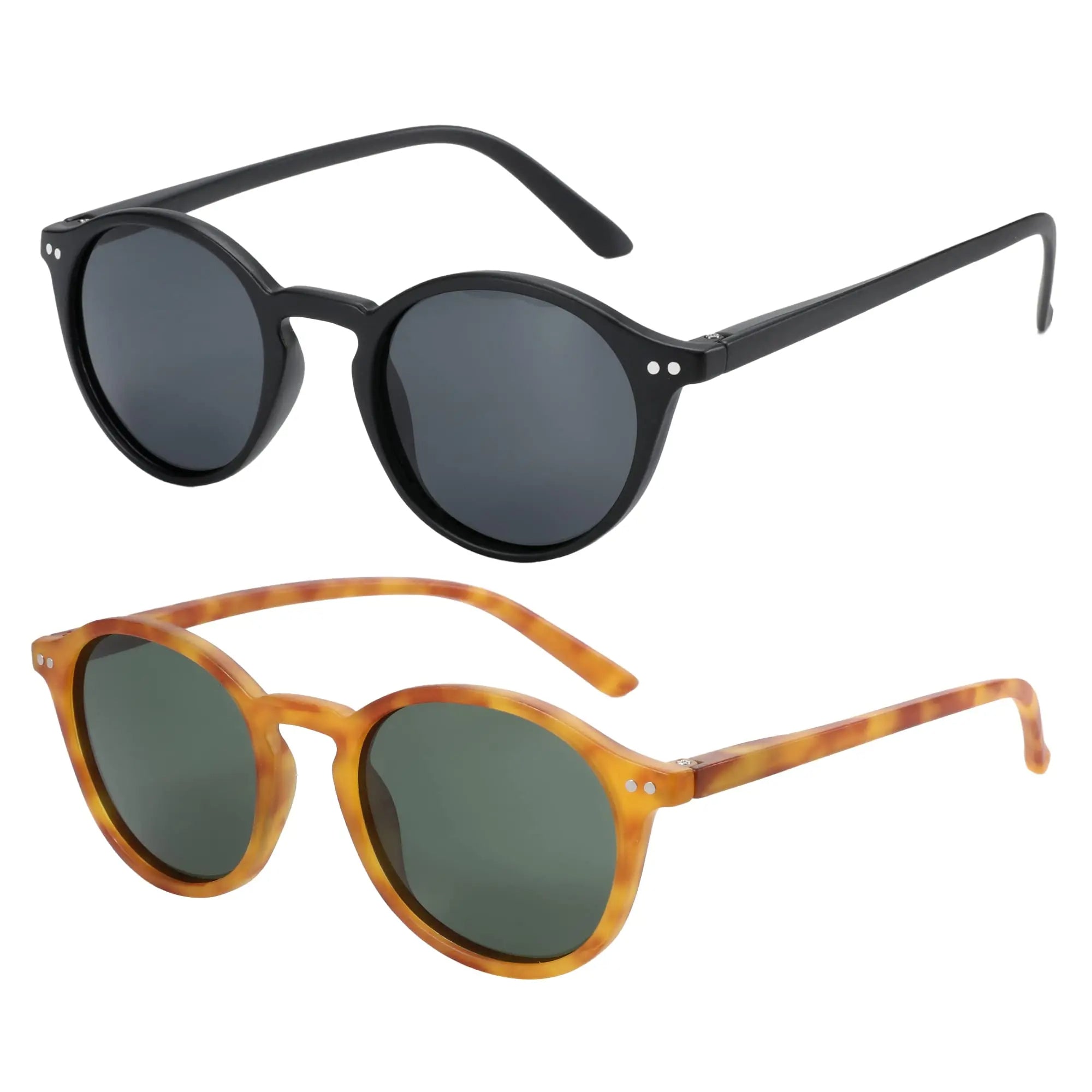 Vintage Retro Round Polarized Sunglasses for Men and Women