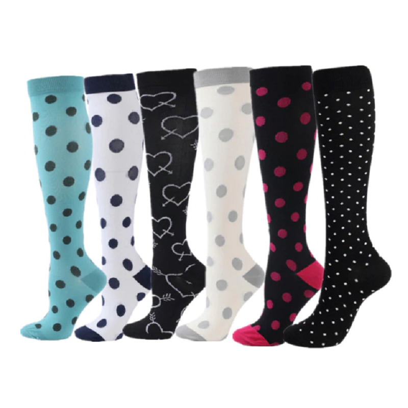 6pairs/pack Compression Edema Diabetes Varicose Veins Running Socks
