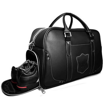 Black Leather Golf Clothing Bag