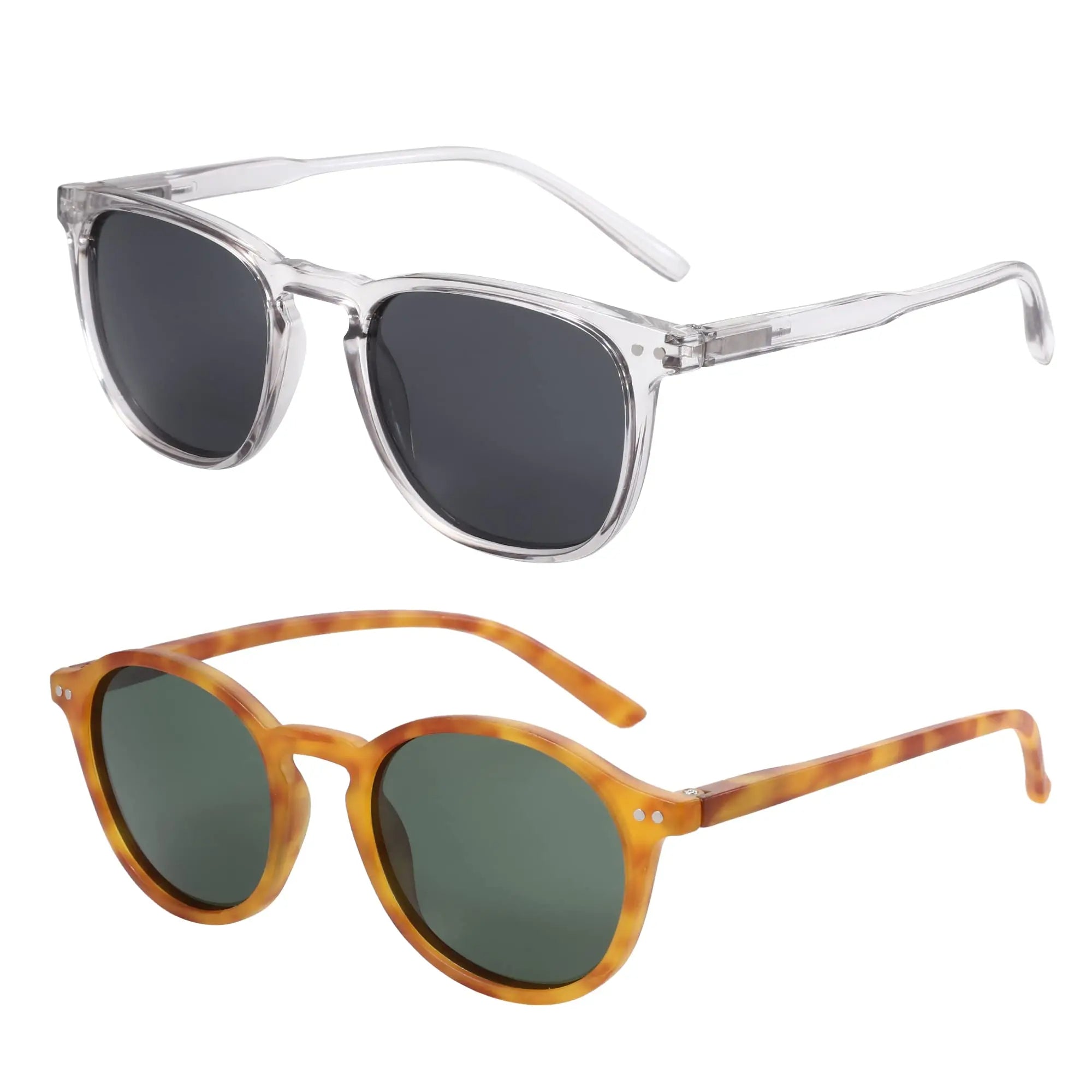 Vintage Retro Round Polarized Sunglasses for Men and Women
