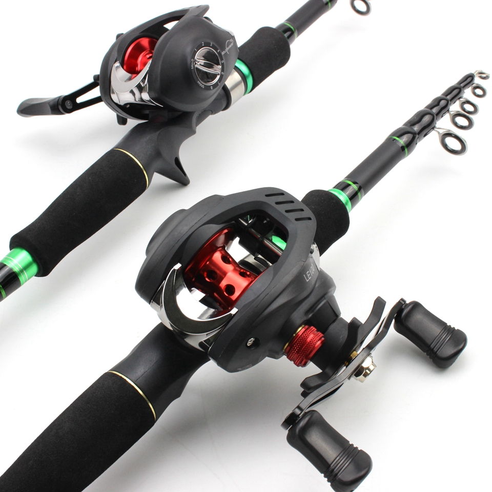 Carbon Lure Fishing Rod with Reel Casting