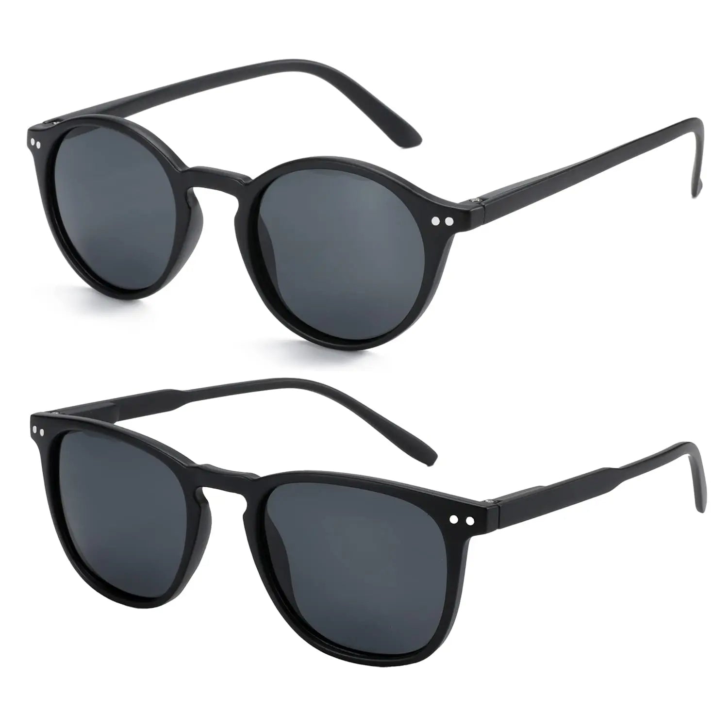 Vintage Retro Round Polarized Sunglasses for Men and Women