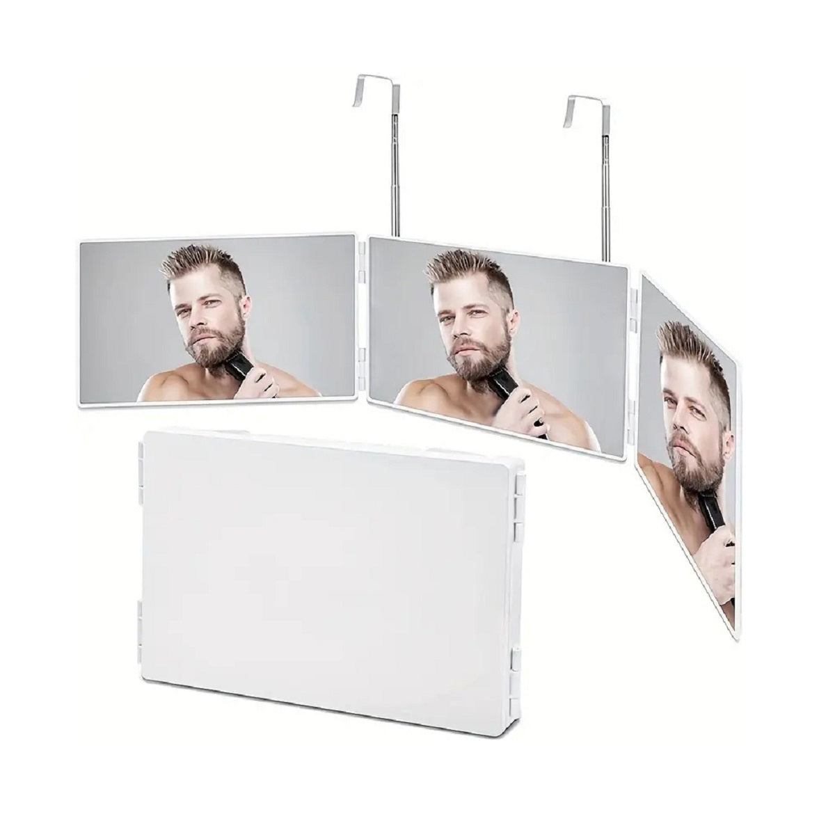 Adjustable Hanging Makeup Three-Fold Mirror