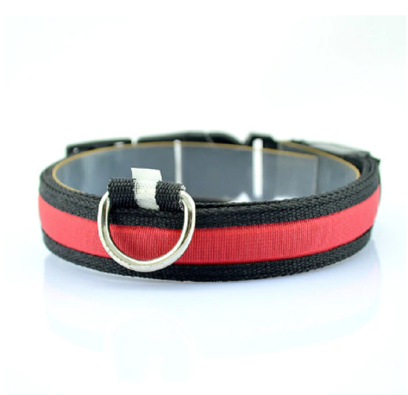 Glow in the Dark Dog Collar Night Safety Solar Charge LED
