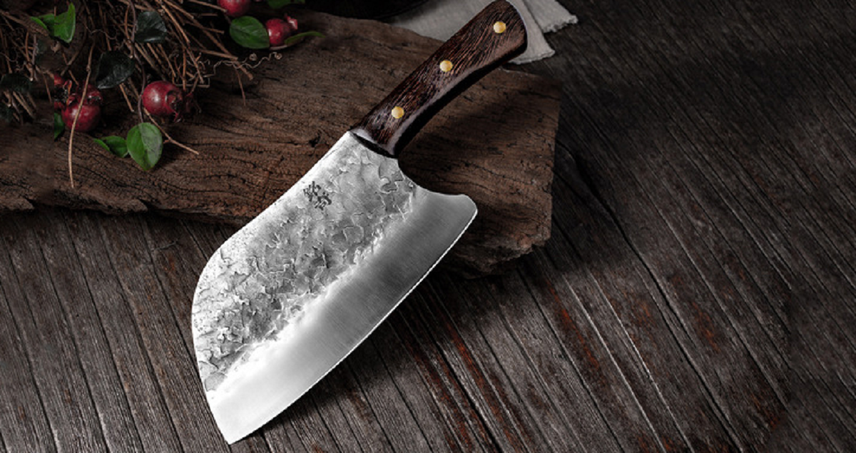 Traditional Handmade Forged Kitchen Knife Hammer Stainless Steel