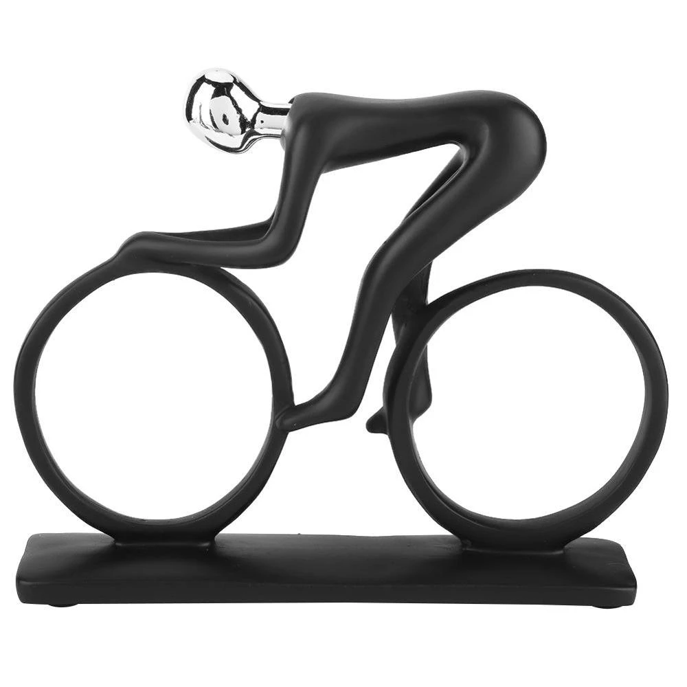 Abstract Craft Resin Cyclist Statue