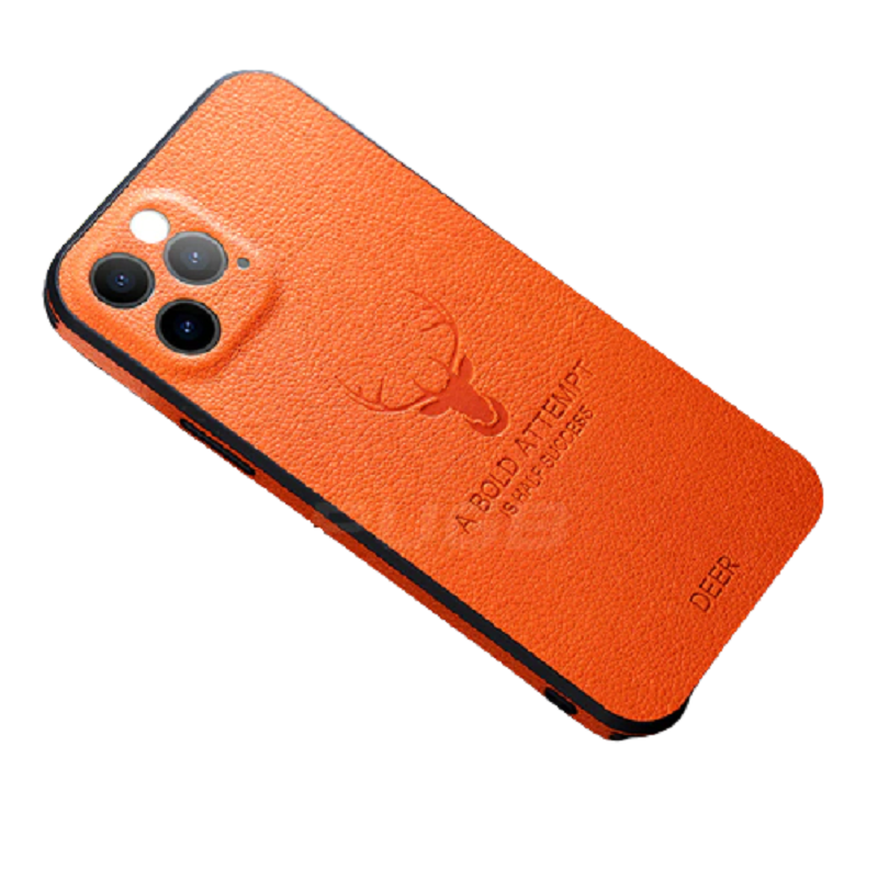 Leather Texture Square Frame Case for iPhone