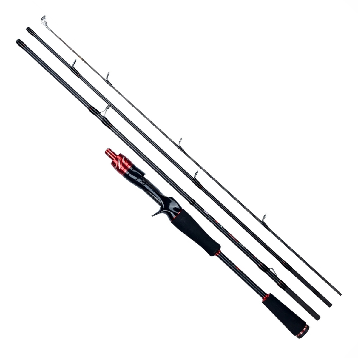 Carbon Fishing Rod for Travellers - Fuji Lure Spinning and Casting Mini Rock and Baitcasting