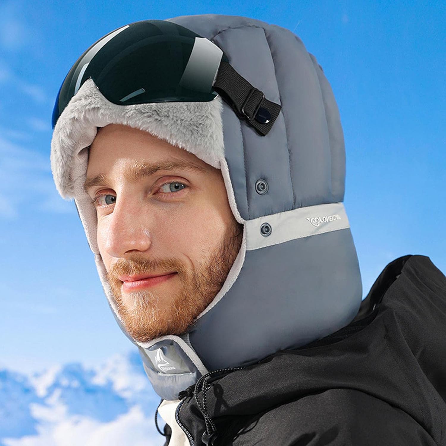 Thermal Thick Ski Cap Full Cover Balaclava with Glasses Mask