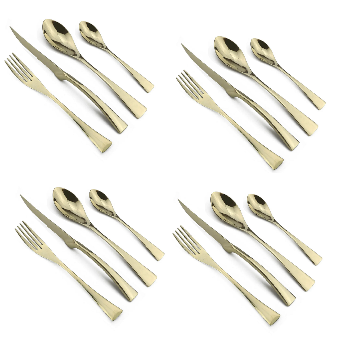 16 Pcs Stainless Steel Dinnerware Cutlery Set