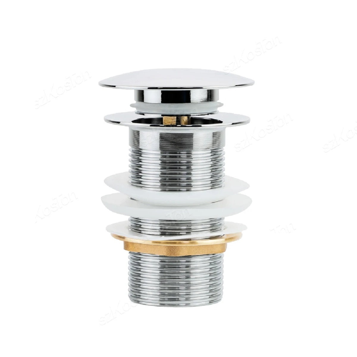Premium Brass Pop-Up Drain Stopper - Easy Install No Overflow Leak-Proof