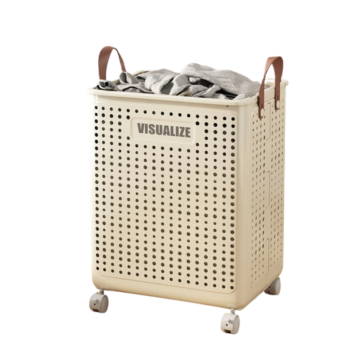 Portable Storage Folding Laundry Basket with Wheels
