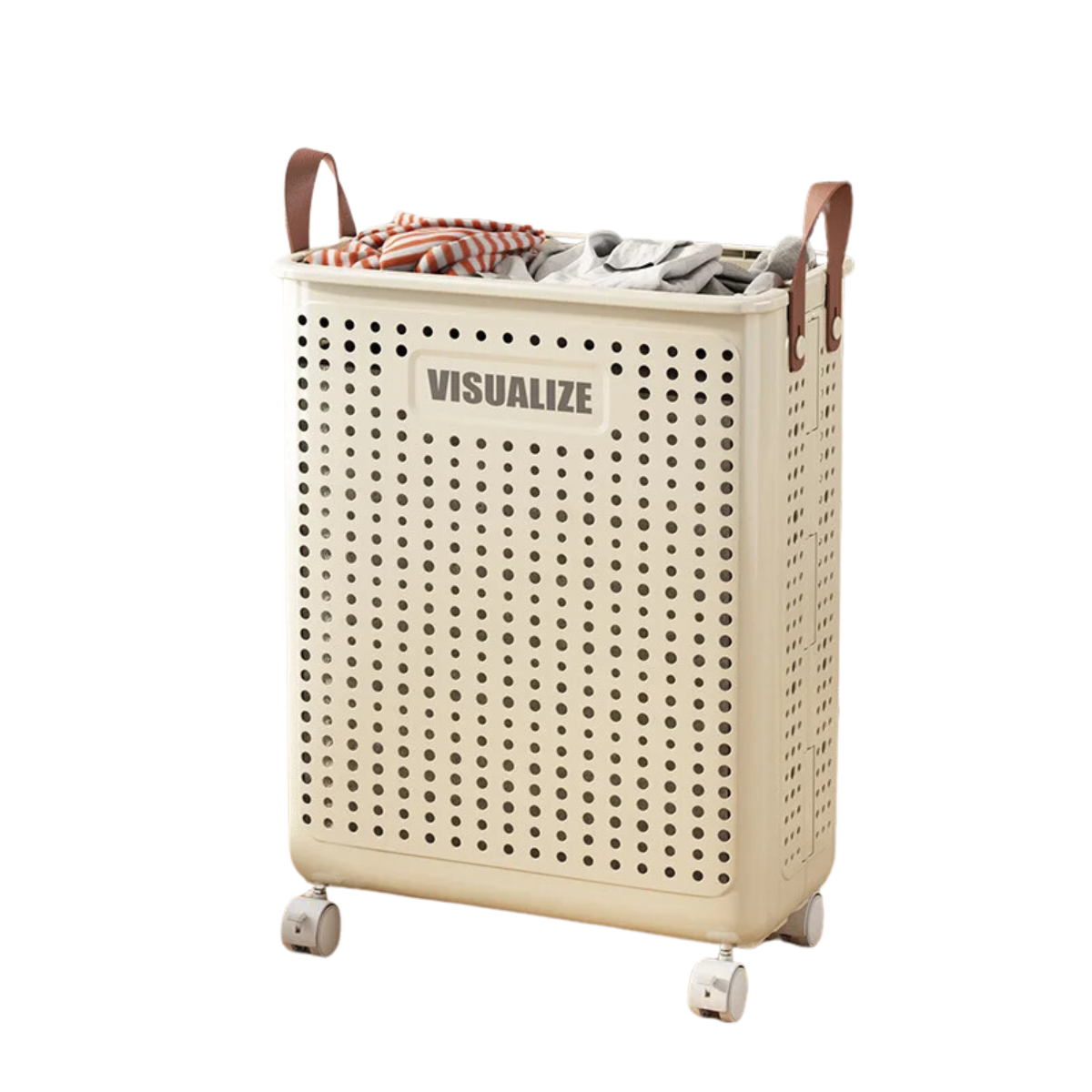 Portable Storage Folding Laundry Basket with Wheels