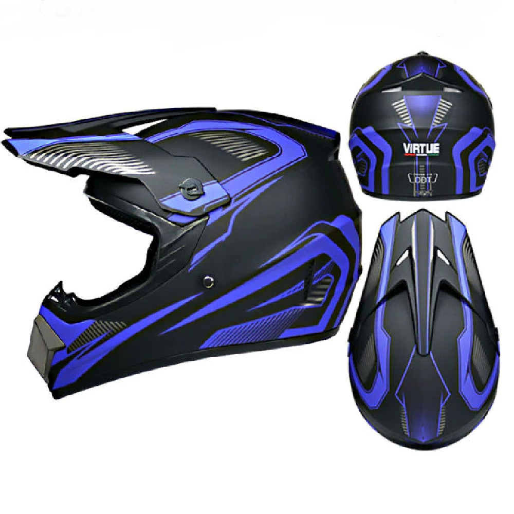 Motor Bike Cross Racing Helmet Set