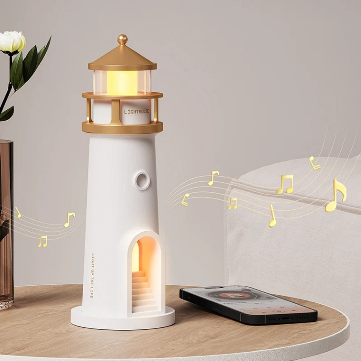 Floating Moon Lamp - Lighthouse Projection and Motion Sensor