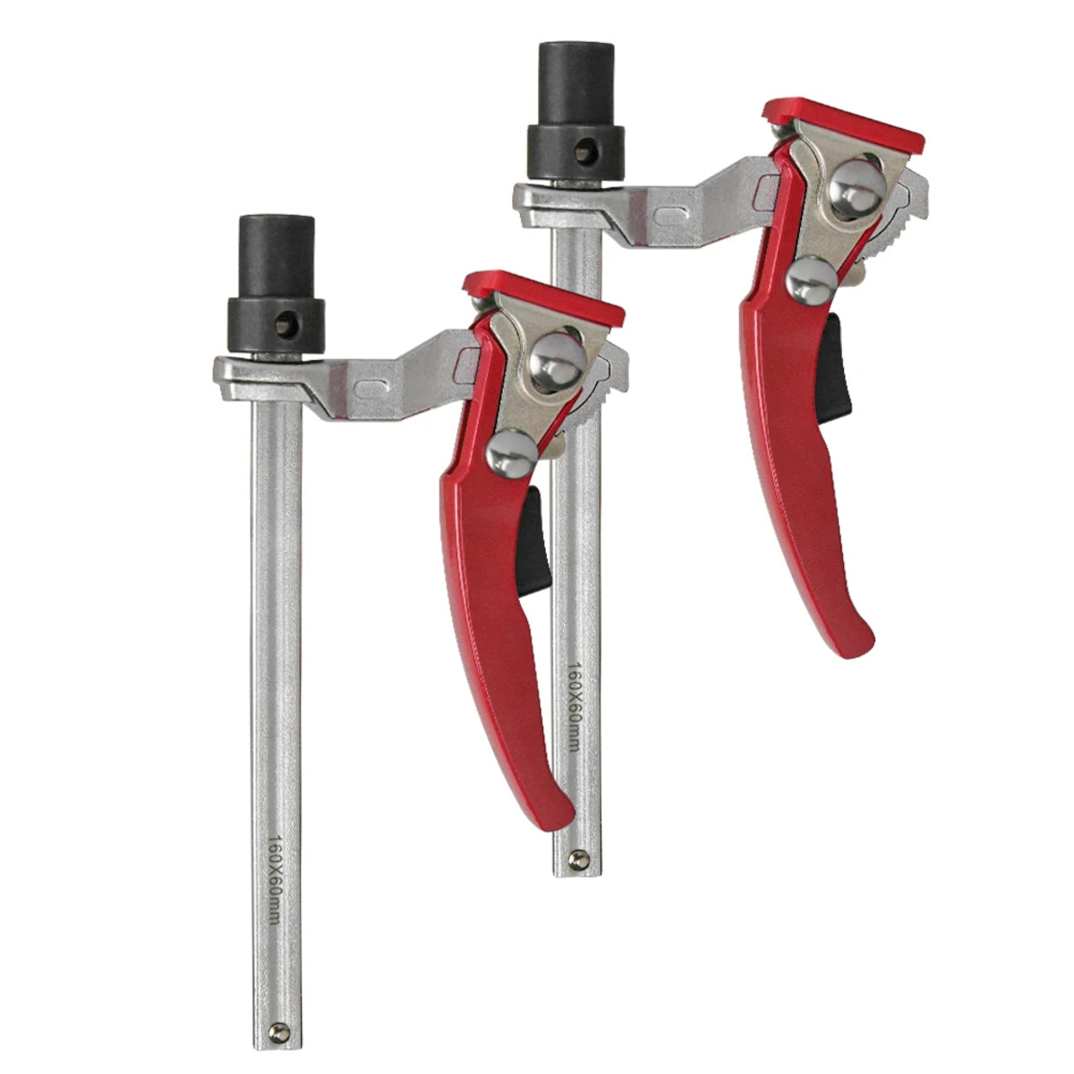2-Pc Ratcheting Quick-Release Table Clamps - Mft and Guide Rail Bar Clamp