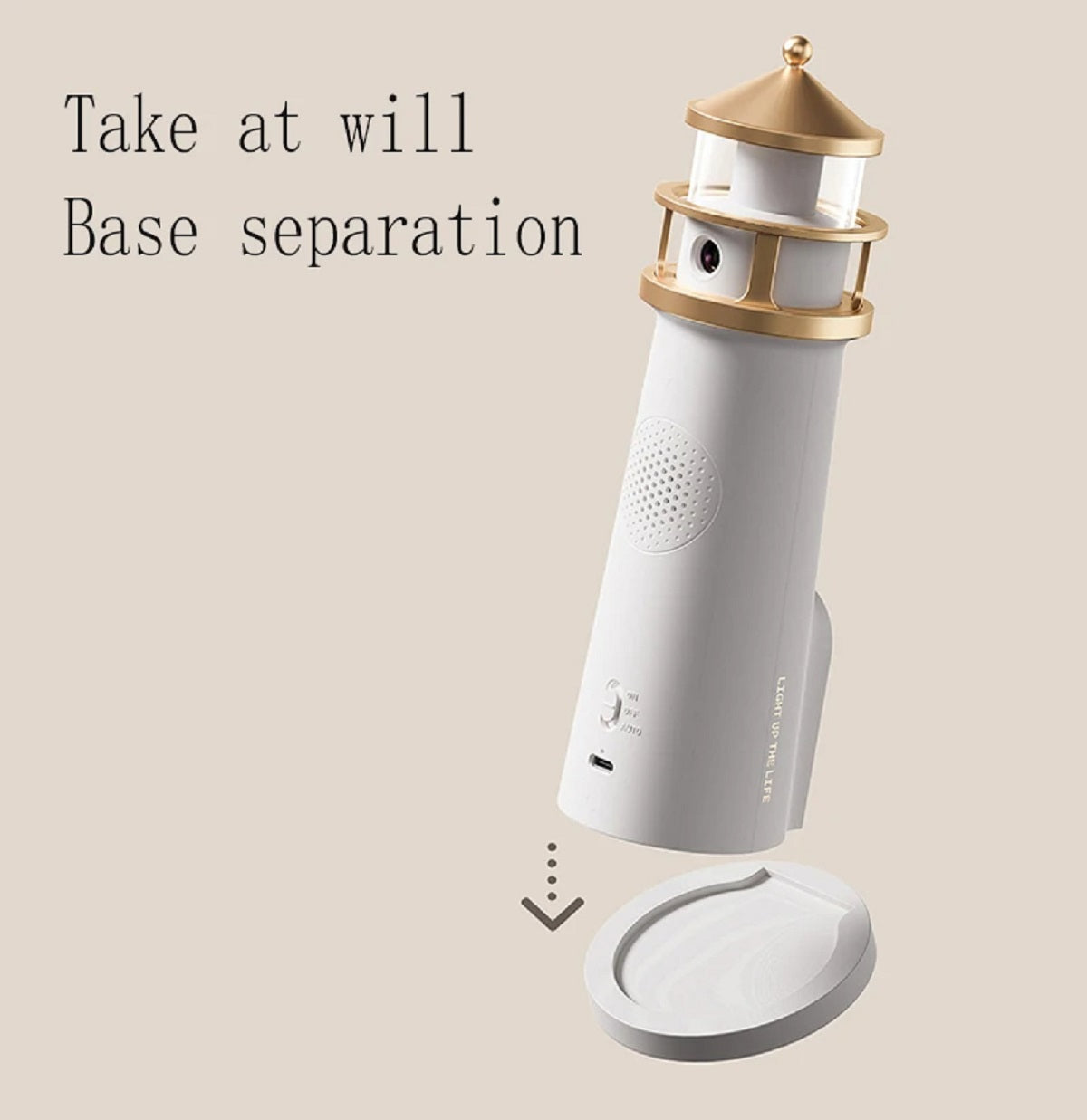 Floating Moon Lamp - Lighthouse Projection and Motion Sensor