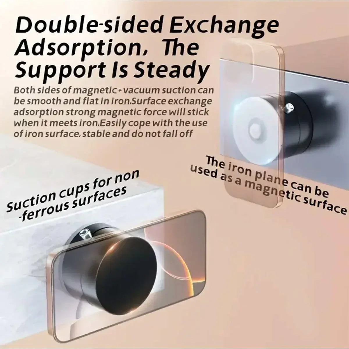 Magnetic Foldable Phone Grip Stand - Retractable Griptok Holder for Car and Home