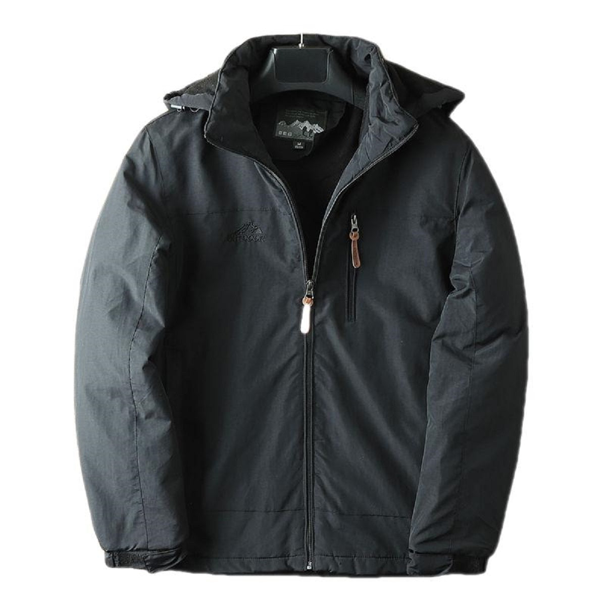 Men's Polar Spring and Autumn Coat Waterproof Warm Hooded Jacket