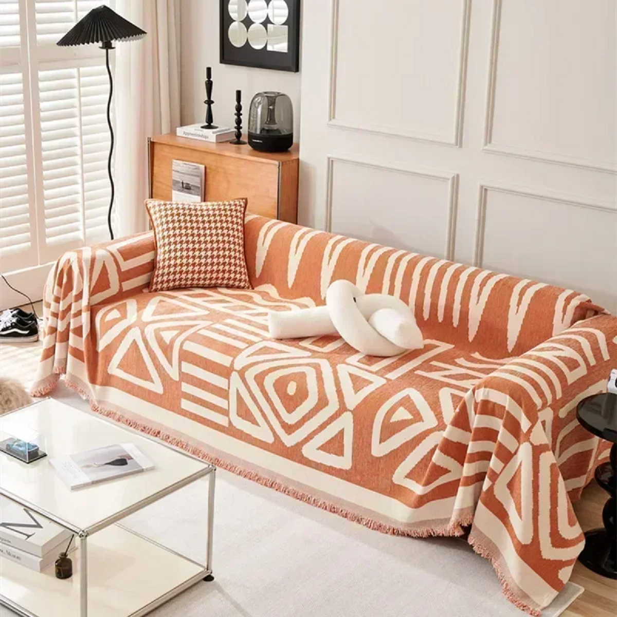 Chenille Couch Cover Minimalist Anti-Cat Scratch Dust-Proof Sofa Towel Blanket