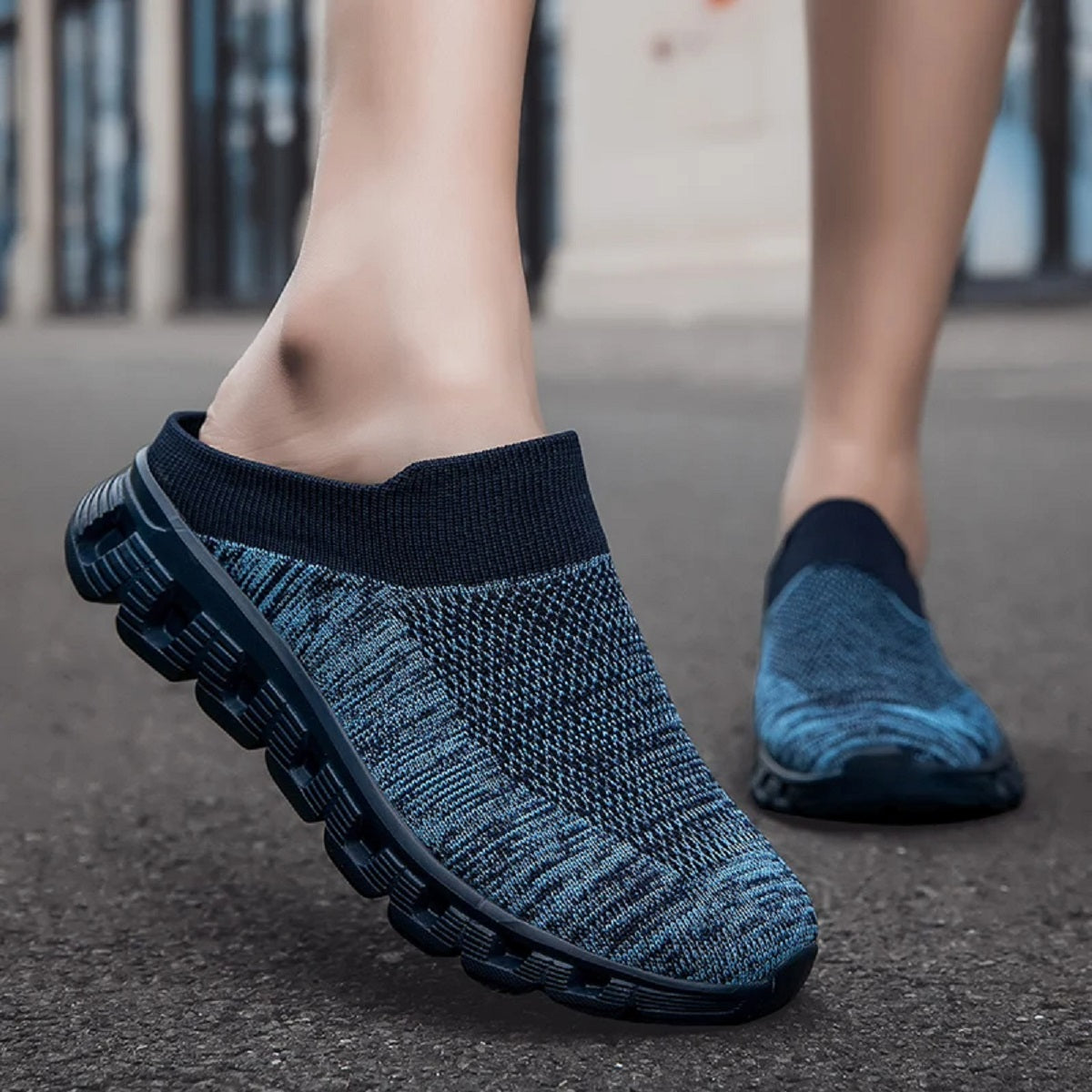 Backless Mules - Breathable Casual Sneakers and Open-Back Slippers
