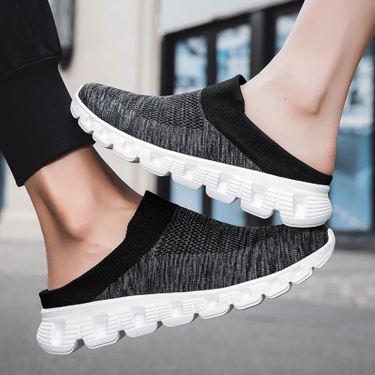 Backless Mules - Breathable Casual Sneakers and Open-Back Slippers