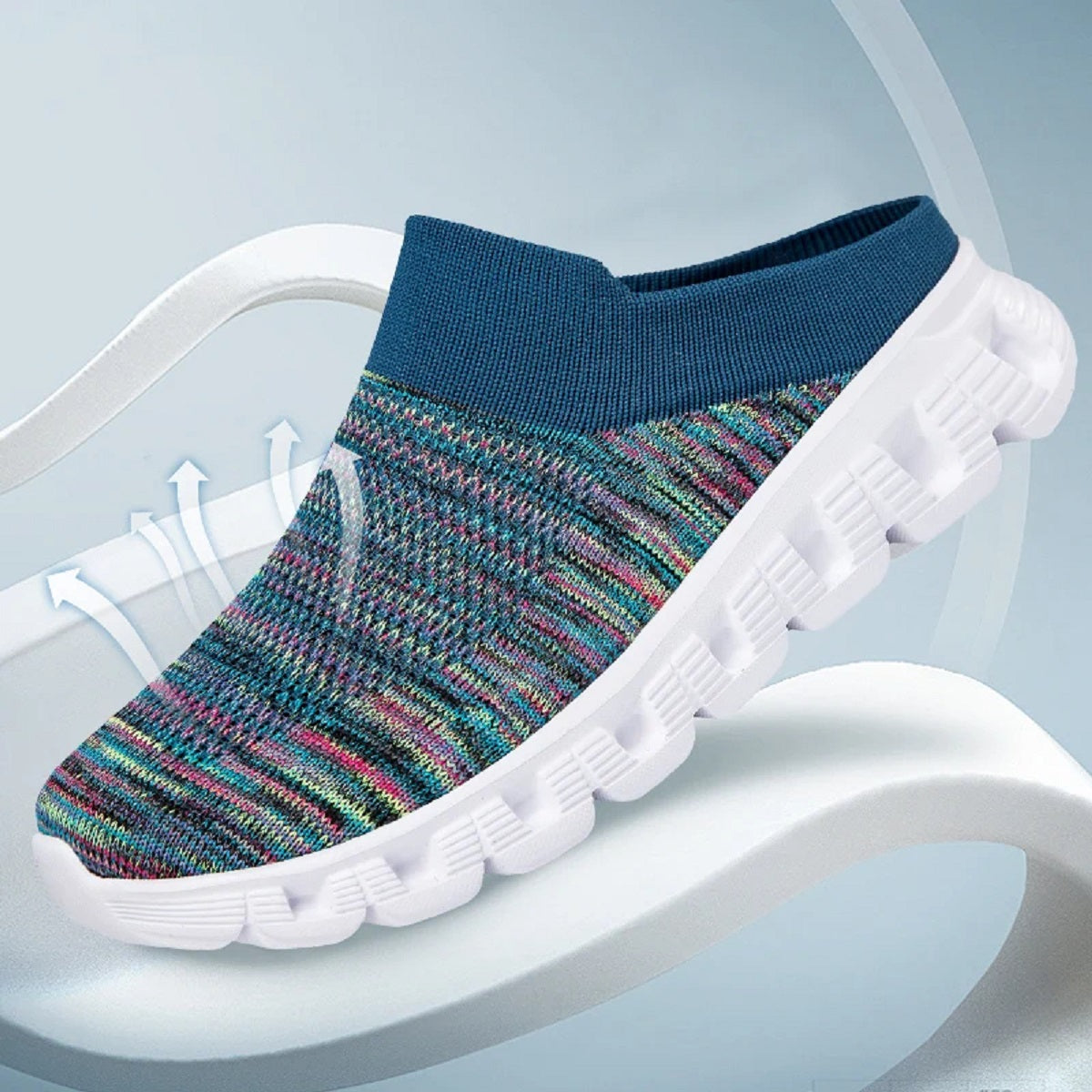 Backless Mules - Breathable Casual Sneakers and Open-Back Slippers