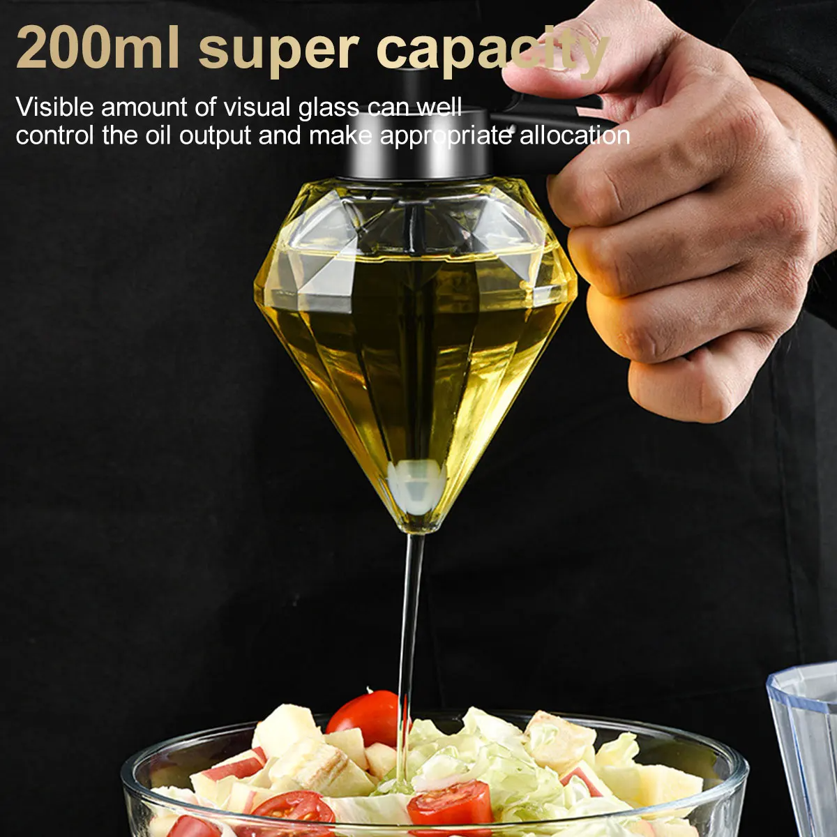 Glass Honey Dispenser with Stand Base