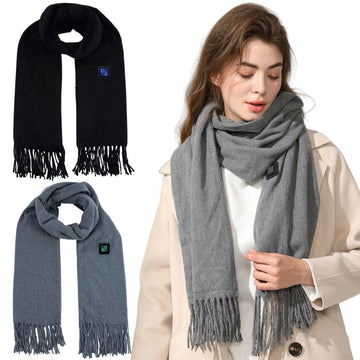 USB Heated Scarf - Adjustable Electric Neck Warmer for Winter