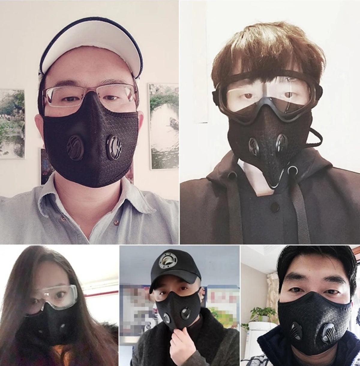 Sport Face Mask - Reusable Activated Carbon Filter