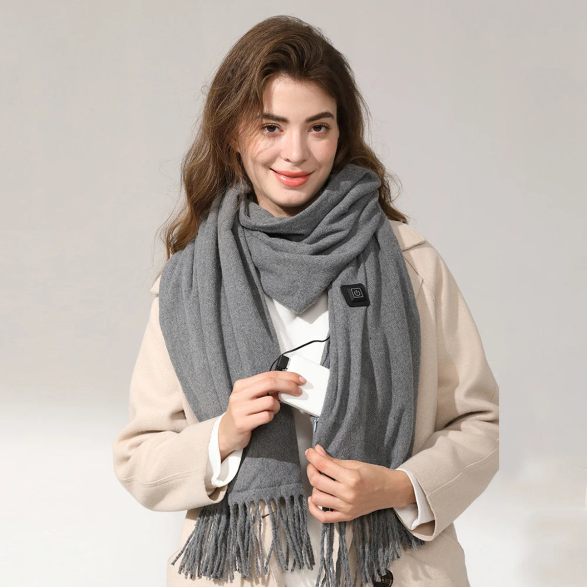 USB Heated Scarf - Adjustable Electric Neck Warmer for Winter