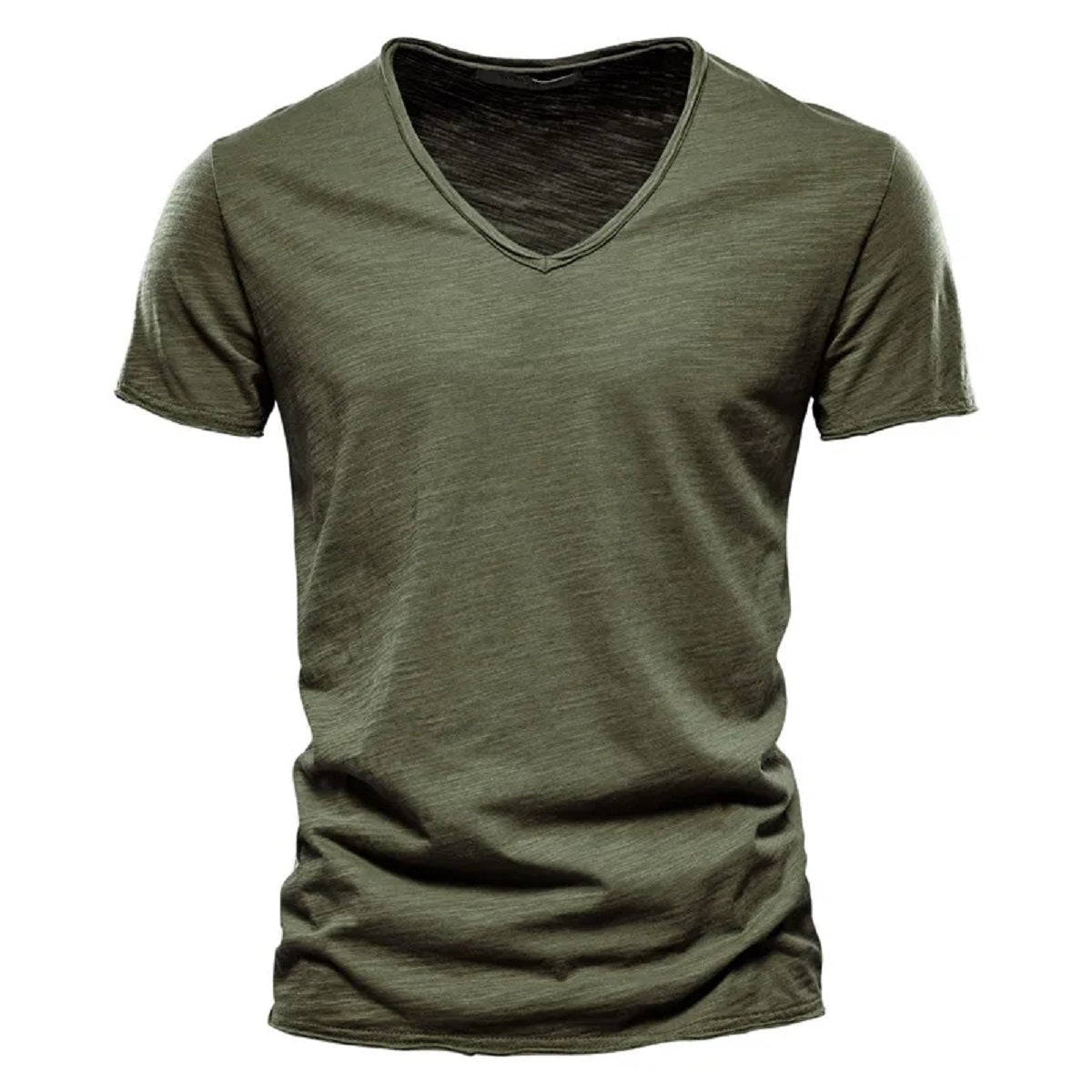 5-Pack Men's Slim Fit V-Neck T-Shirts - Cotton Solid Color Summer Tees