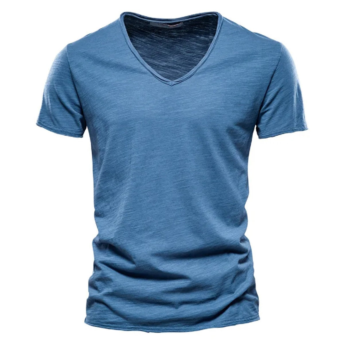 5-Pack Men's Slim Fit V-Neck T-Shirts - Cotton Solid Color Summer Tees