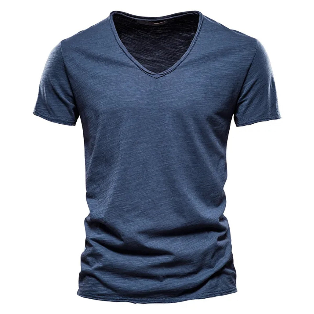 5-Pack Men's Slim Fit V-Neck T-Shirts - Cotton Solid Color Summer Tees