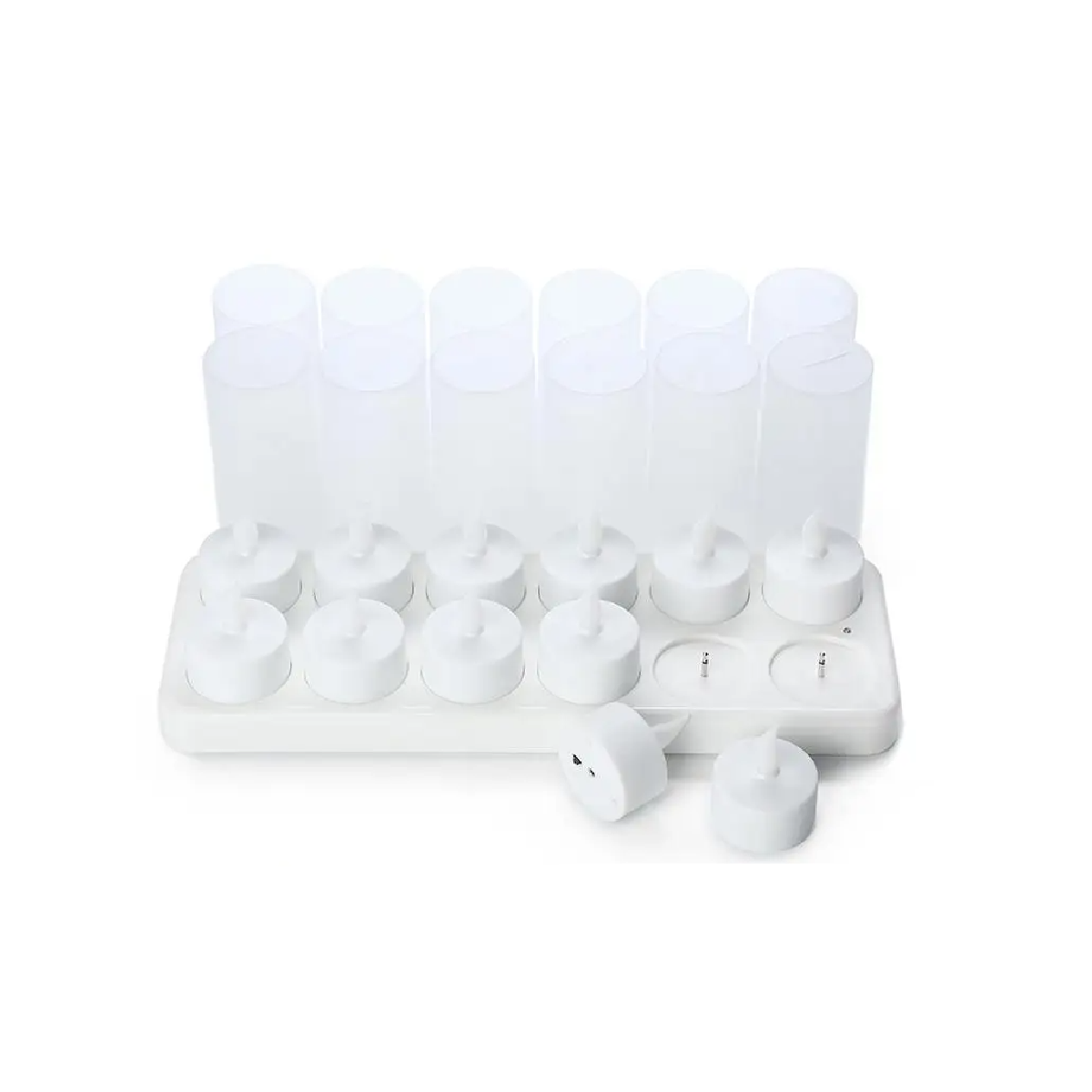 12 Pcs LED Candle Flickering Flame Night Light Tea