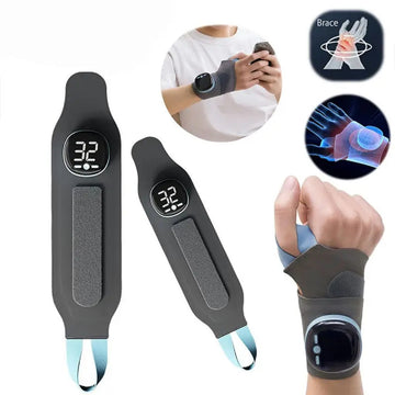 Electric Heated Wrist Massager 3-Mode Vibration Support for Carpal Tunnel
