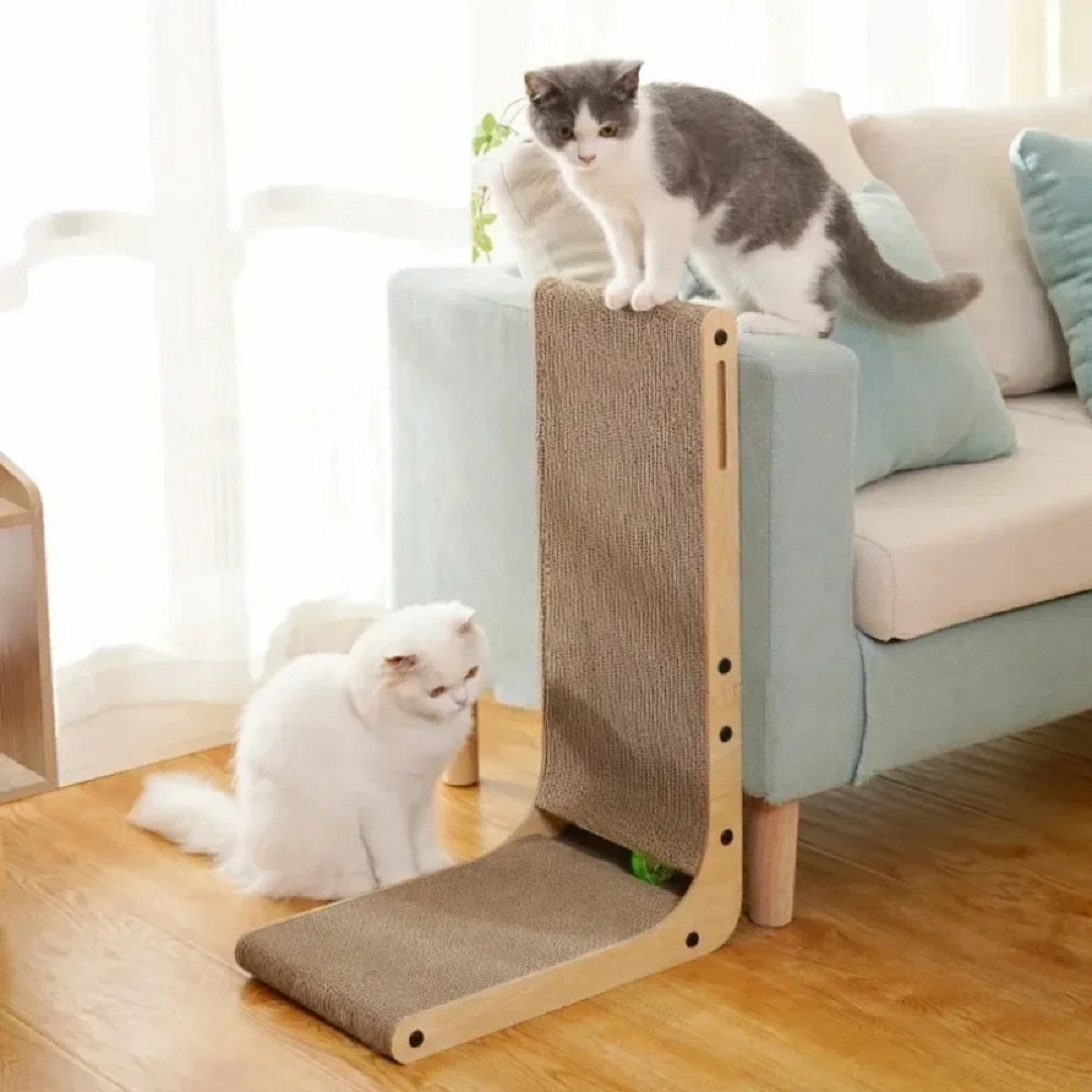 Cat Scratching Board Wooden Wear-Resistant for Indoor Cats