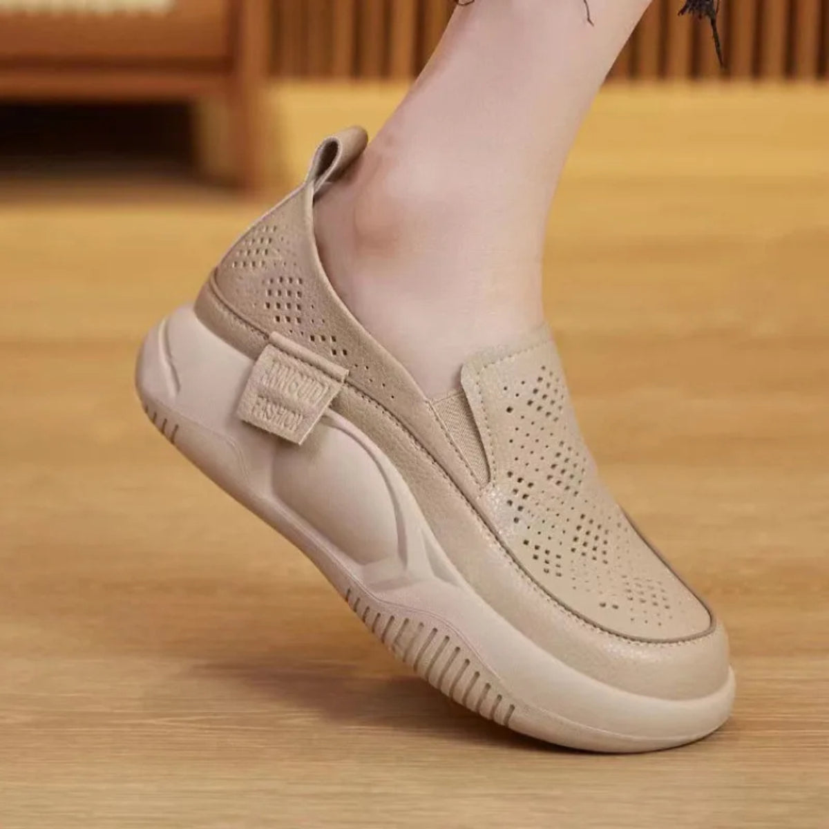 Women's Casual Loafers - Retro Platform Sneakers