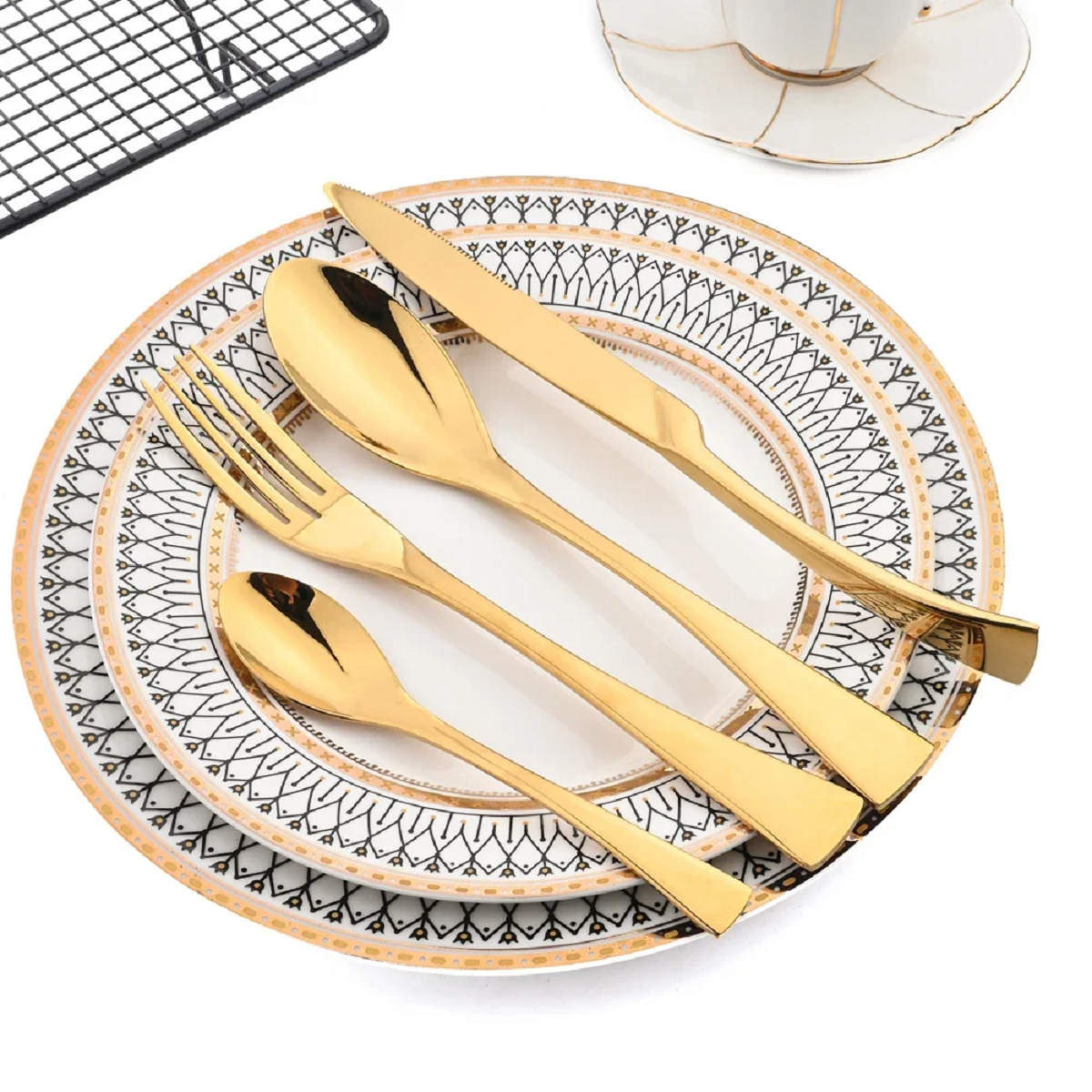 24 Pcs/set Cutlery Stainless Steel Dinnerware Flatware