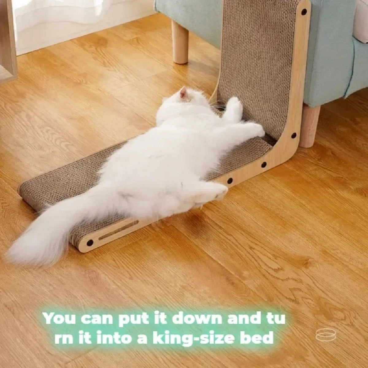 Cat Scratching Board Wooden Wear-Resistant for Indoor Cats