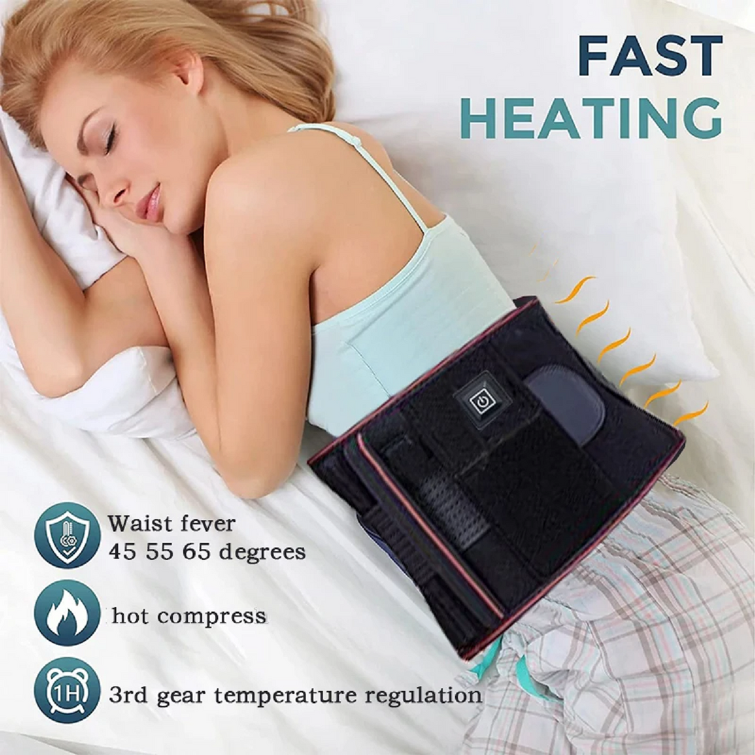 Back Heat Support Waist Brace Heated Belt
