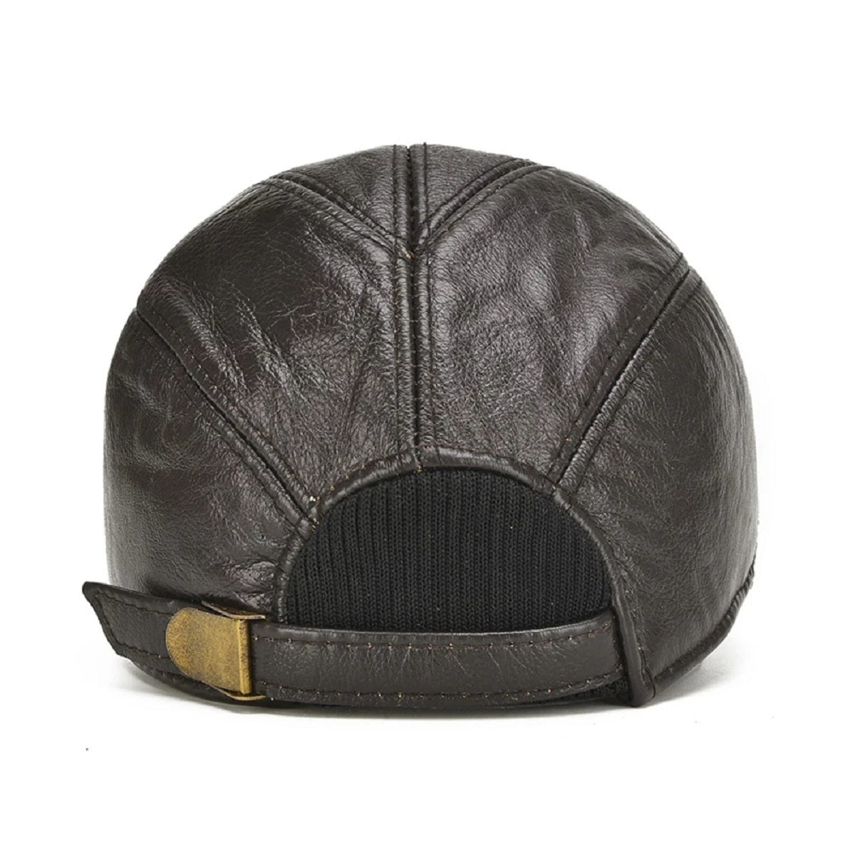 Men's Genuine Leather Earflap Cap Stylish Warm for Fall and Winter