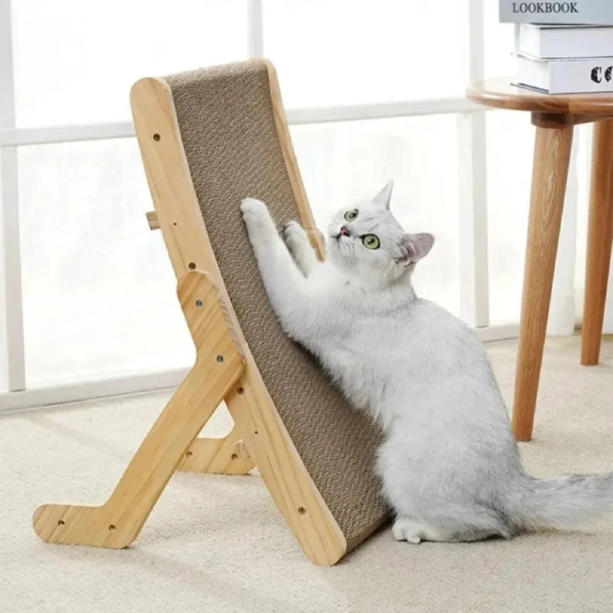 Cat Scratching Board Wooden Wear-Resistant for Indoor Cats
