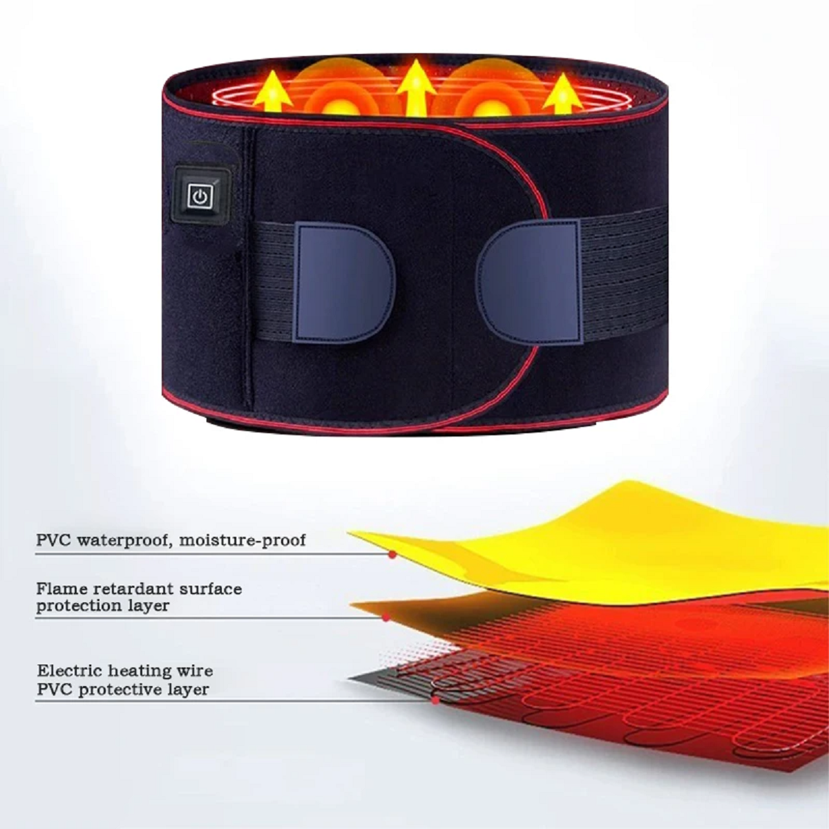 Back Heat Support Waist Brace Heated Belt
